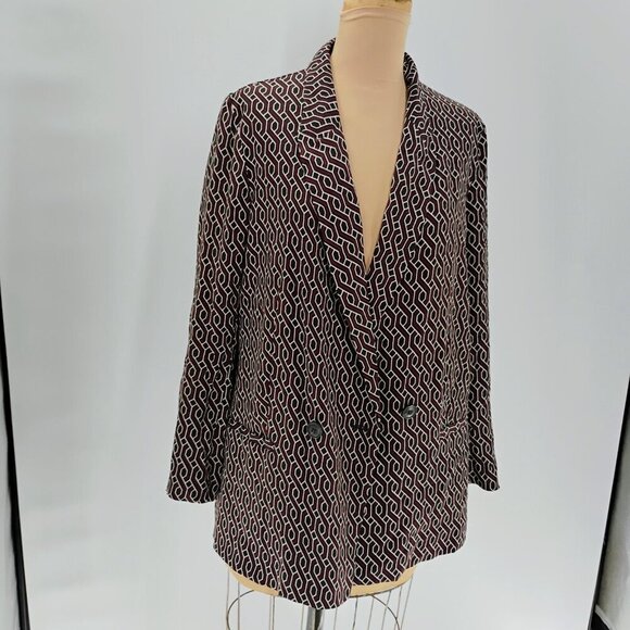 GP & J Baker x H&M Black Patterned Jacket (Us 8 ) - Picture 3 of 14